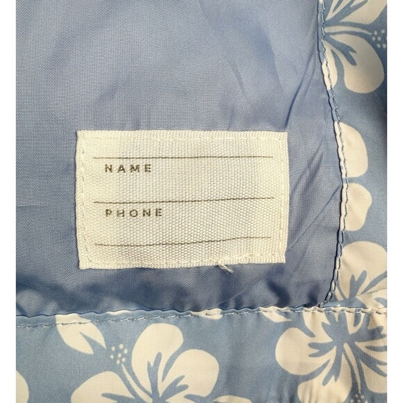 MNG By Mango Girls Jacket Lightweight Windbreaker Sz 8 Hooded Blue Floral - Picture 7 of 9